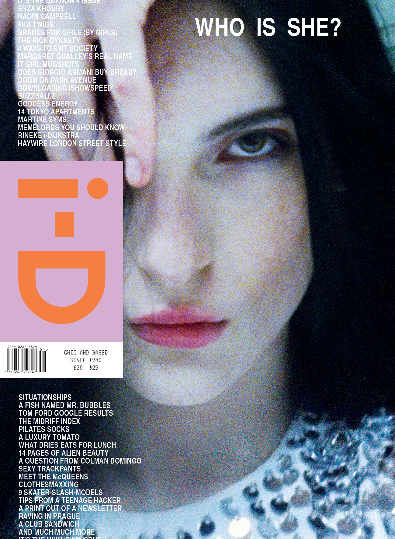 i-D 374 “The Unknown Issue” — Enza Khoury Cover